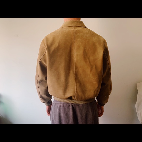 Vintage Italian leather beige jacket size L - Picture 4 of 7